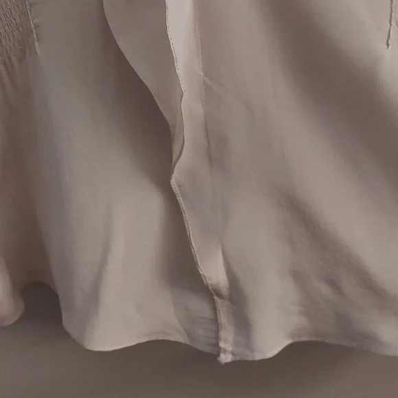 BARASCHI Silk Cream And Gray Dolman Sleeve Embroidered Eyelet Top - Picture 7 of 11